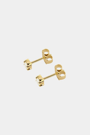 Oval Diamond Stud Earrings | 18K Yellow Gold | Natasha Schweitzer