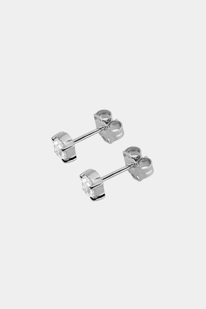 Oval Diamond Stud Earrings | 18K White Gold | Natasha Schweitzer
