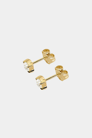 Oval Diamond Studs | 18K Yellow Gold | Natasha Schweitzer