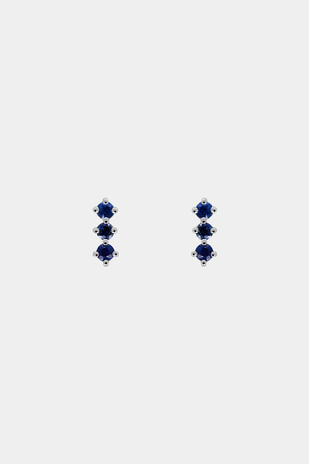 Buttercup Sapphire Bar Earrings | 9K White Gold| Natasha Schweitzer