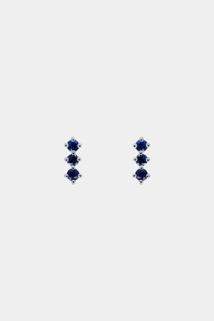 Buttercup Sapphire Bar Earrings | White Gold | Natasha Schweitzer