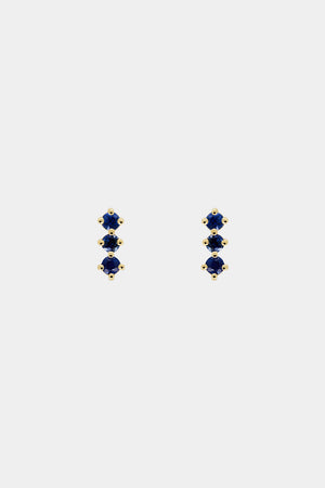Buttercup Sapphire Bar Studs | Yellow Gold | Natasha Schweitzer