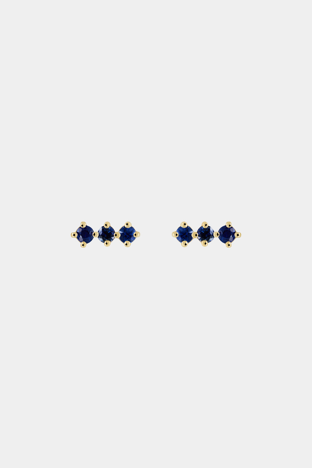 Buttercup Sapphire Bar Studs | Yellow Gold| Natasha Schweitzer