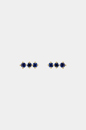 Buttercup Sapphire Bar Earrings | 9K Yellow Gold | Natasha Schweitzer
