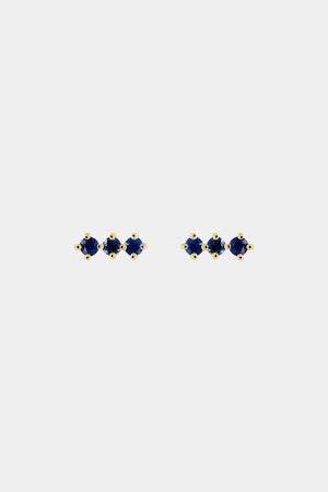 Buttercup Sapphire Bar Studs | Yellow Gold | Natasha Schweitzer