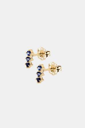 Buttercup Sapphire Bar Studs | Yellow Gold | Natasha Schweitzer