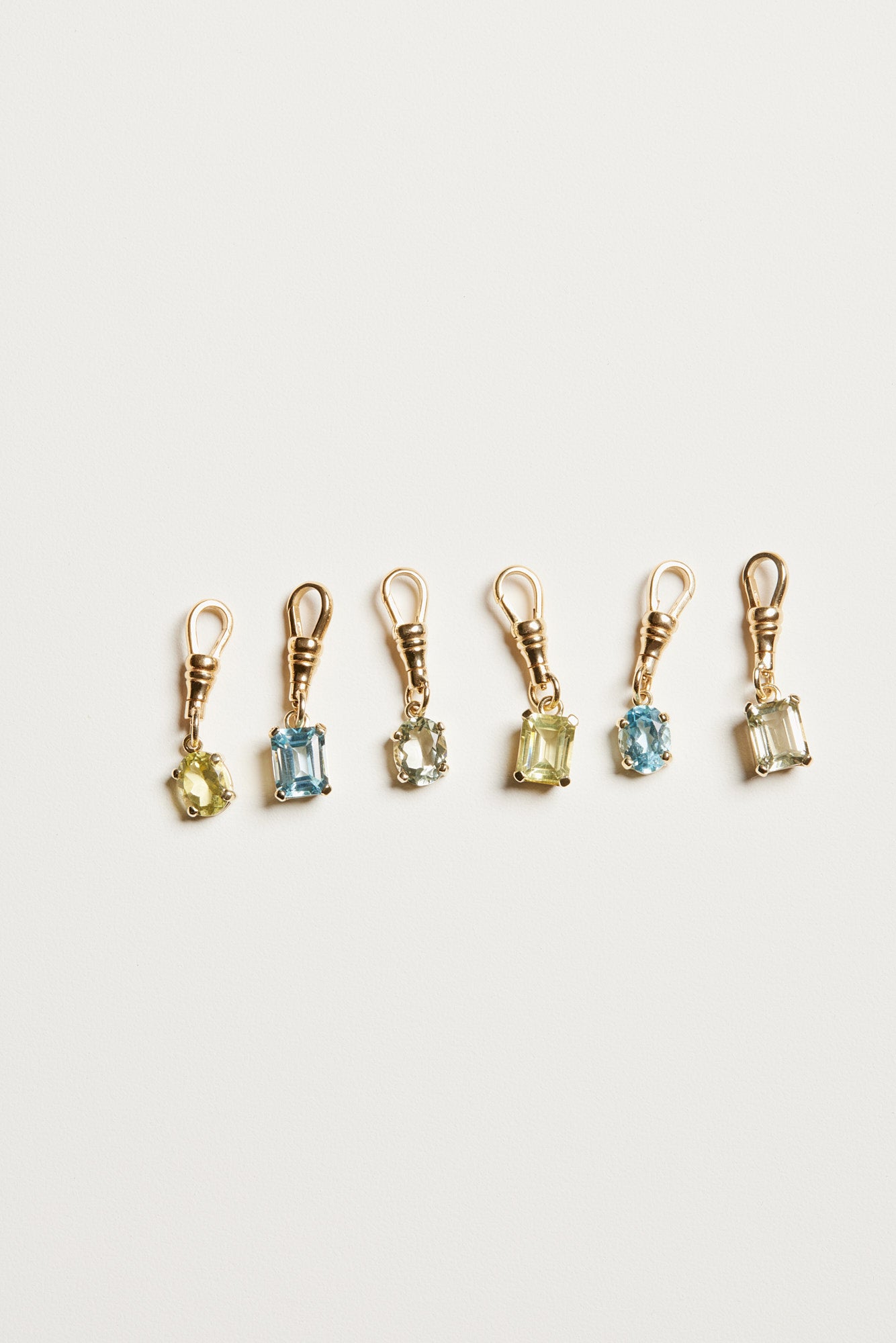 Oval Mint Quartz Attachment | 9K Yellow Gold