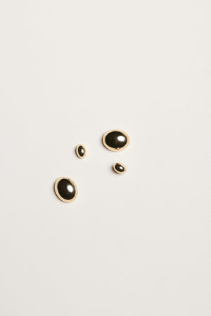 Vivienne Small Oval Studs | 9K Yellow Gold | Natasha Schweitzer