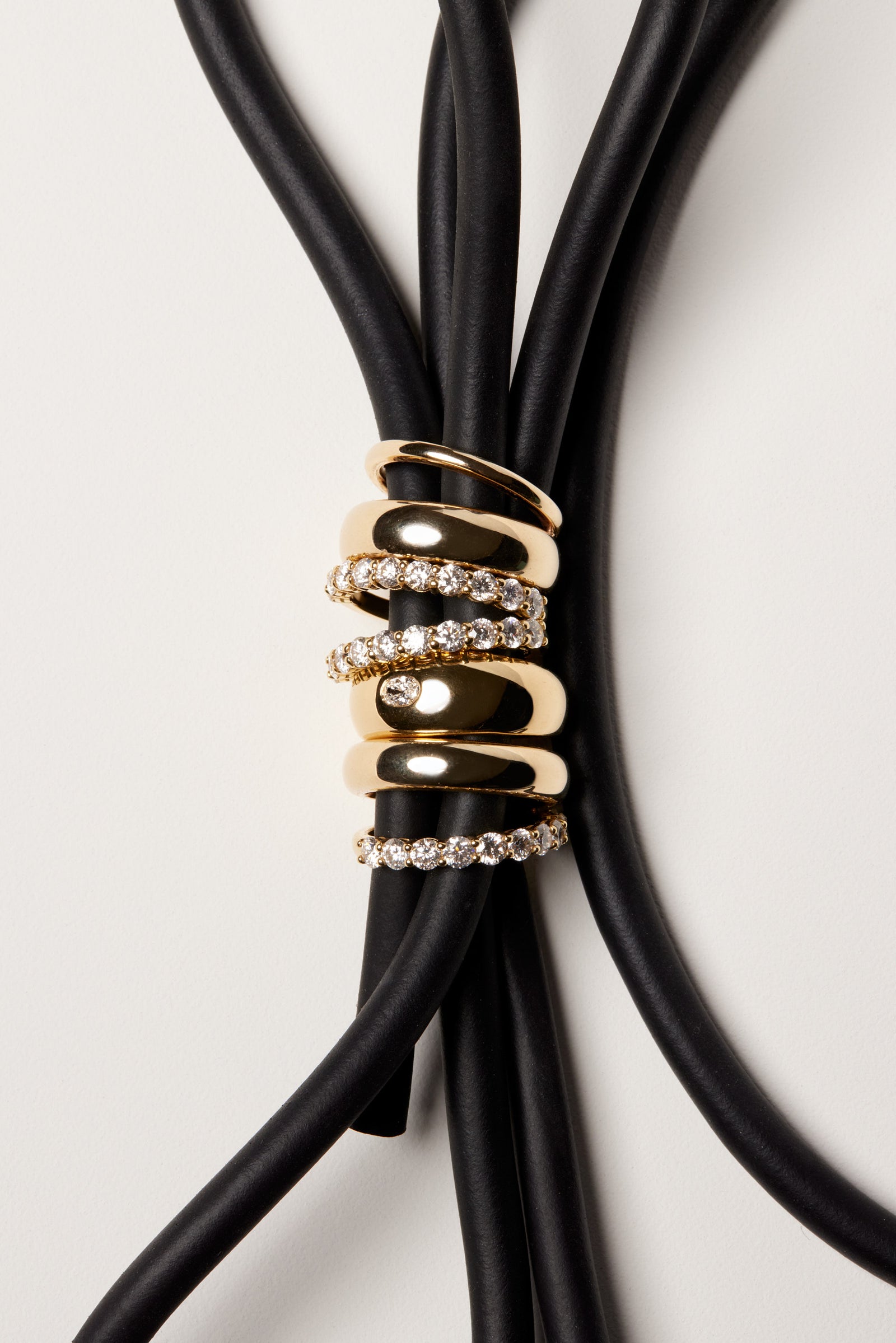 Double Band Georgie Ring | 18K White Gold| Natasha Schweitzer