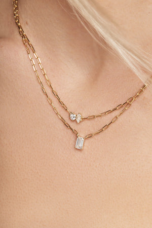 Marquise and Round Diamond Toi Et Moi Necklace | White Gold | Natasha Schweitzer