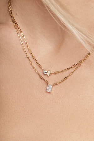 Marquise and Round Diamond Toi Et Moi Necklace | Yellow Gold | Natasha Schweitzer