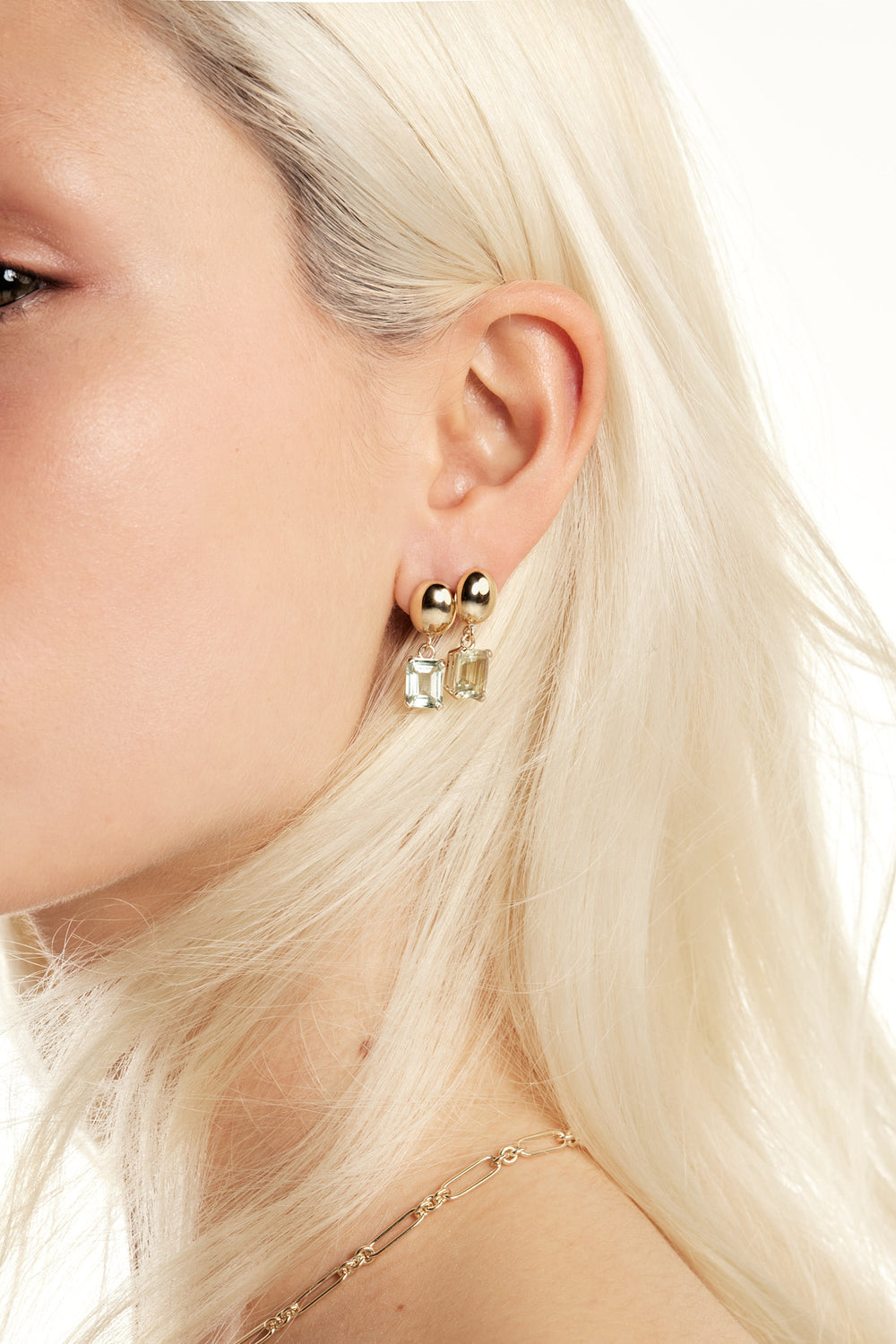 Vivienne Mint Quartz Earrings | 9K Yellow Gold| Natasha Schweitzer