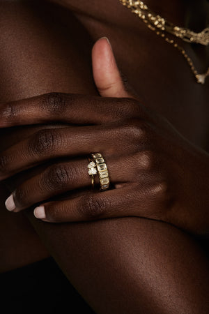 Pear and Oval Diamond Toi Et Moi Ring | 18K Yellow Gold | Natasha Schweitzer