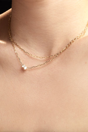 Pear and Oval Diamond Toi Et Moi Necklace | Yellow Gold | Natasha Schweitzer