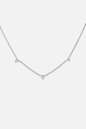 3 Round Diamond Necklace | White Gold | Natasha Schweitzer