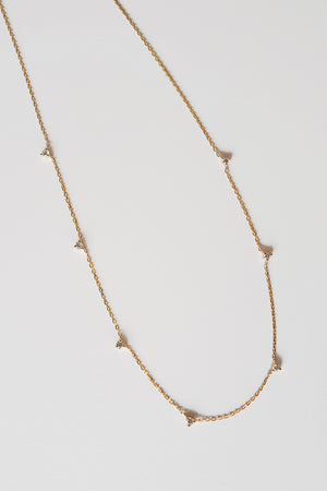 7 Round Diamond Necklace | Yellow Gold | Natasha Schweitzer