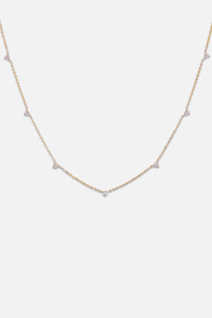 7 Round Diamond Necklace | Yellow Gold | Natasha Schweitzer