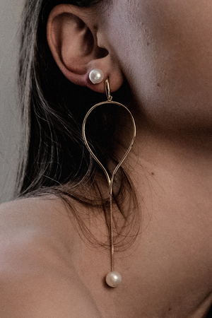 Aqua Drop Earrings | Gold Plated | Natasha Schweitzer