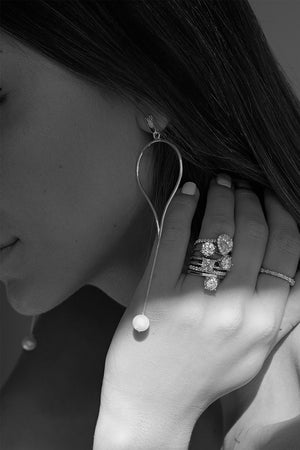 Aqua Drop Earrings | Silver | Natasha Schweitzer