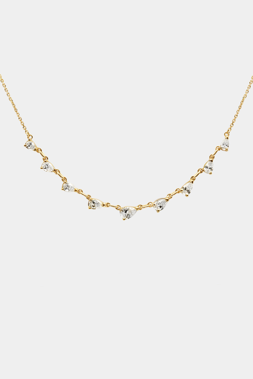 Arwen Pear Diamond Necklace | 18K Yellow Gold