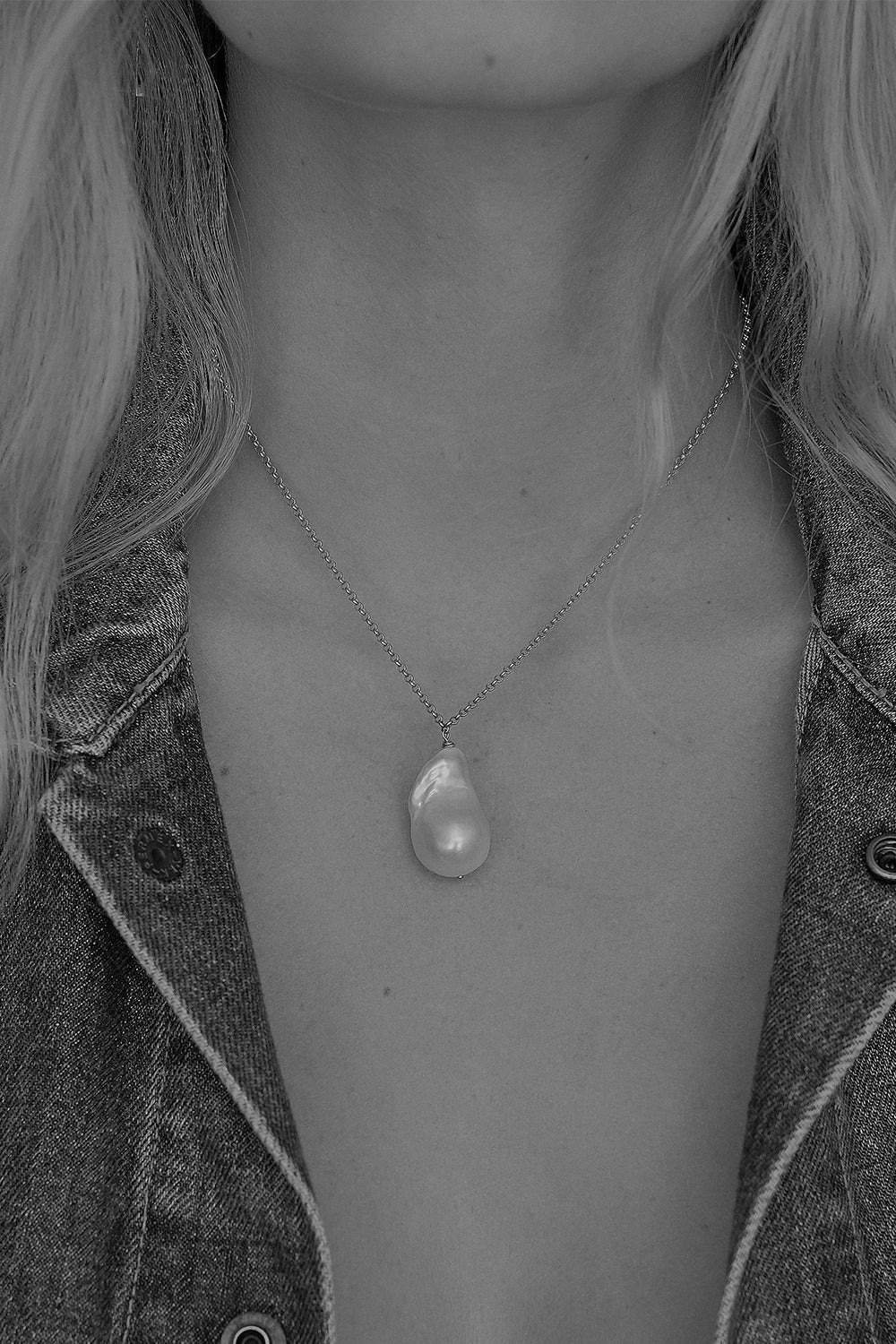 Baroque Pearl Choker | Silver| Natasha Schweitzer