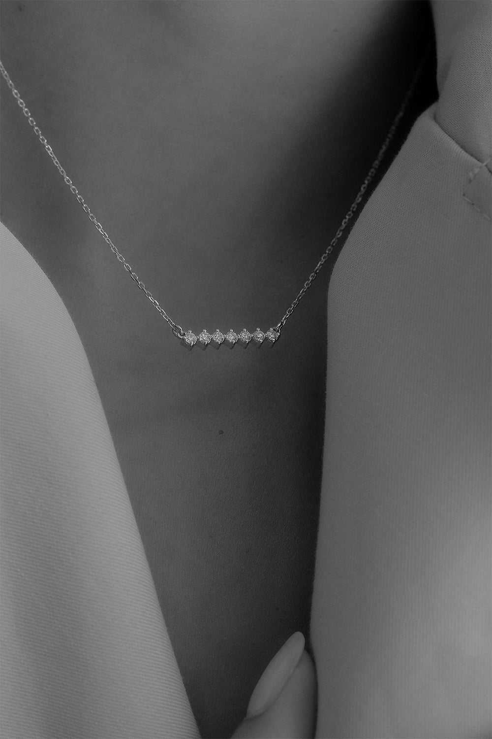 Buttercup Diamond Necklace | 18K White Gold