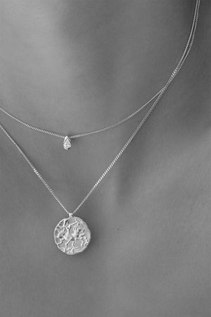 Coin Necklace | Silver or 9K White Gold | Natasha Schweitzer