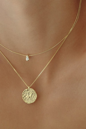 Coin Necklace | 9K Yellow Gold | Natasha Schweitzer