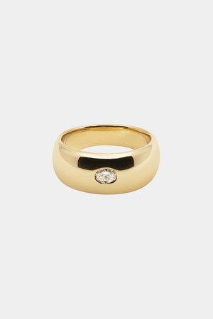 Blob Ring with Diamond | Yellow Gold | Natasha Schweitzer
