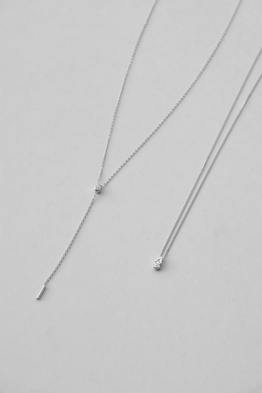 Diamond Lariat | 9K White Gold| Natasha Schweitzer