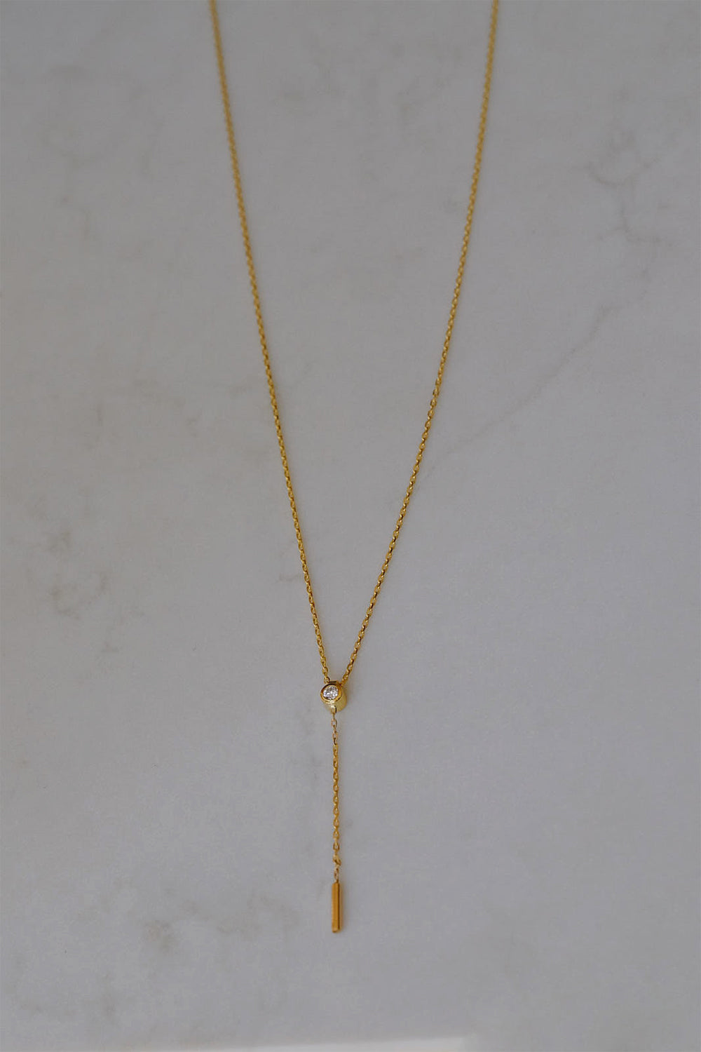 Diamond Lariat | 9K Yellow Gold