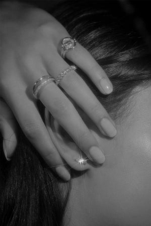 Double Band Harley Ring | White Gold | Natasha Schweitzer