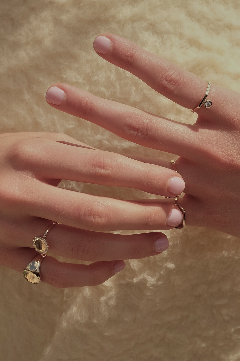 El Ring with Diamond | 9K Yellow Gold| Natasha Schweitzer