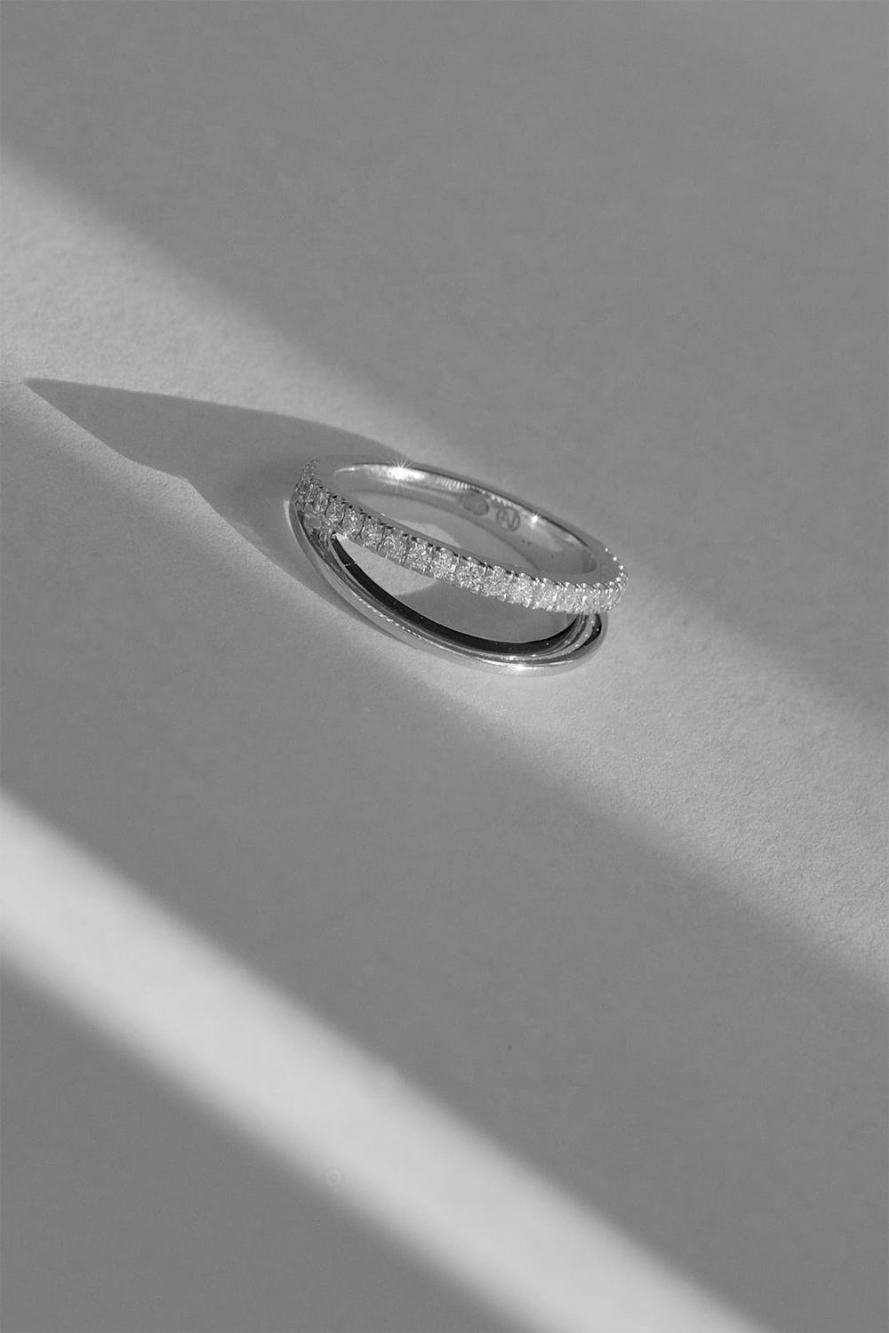 Double Band Harley Ring | White Gold| Natasha Schweitzer