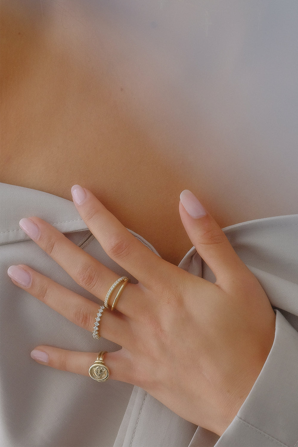 Double Band Harley Ring | Yellow Gold| Natasha Schweitzer