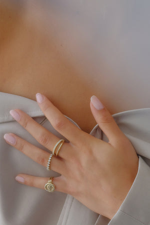 Double Band Harley Ring | Yellow Gold | Natasha Schweitzer