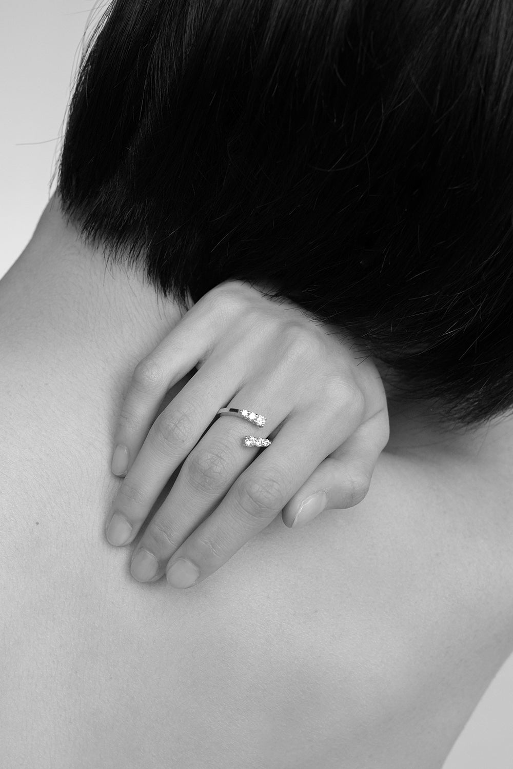 Janie Diamond Wrap Ring | White Gold| Natasha Schweitzer