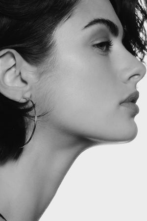 Large Hoop Earrings | Silver | Natasha Schweitzer