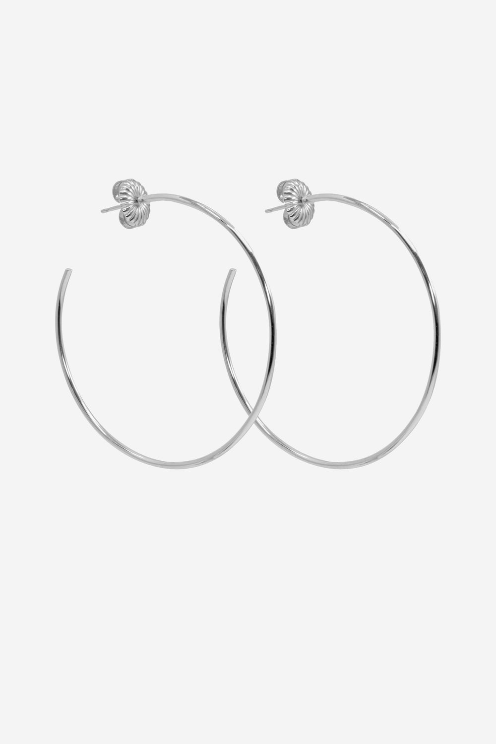 Large Hoop Earrings | Silver