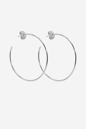 Large Hoop Earrings | Silver | Natasha Schweitzer