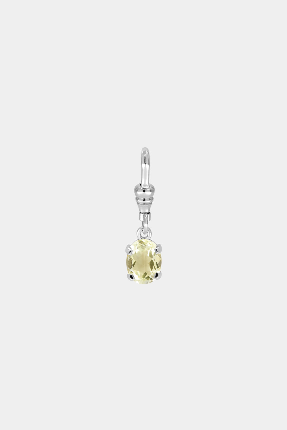 Oval Lemon Quartz Attachment | Silver