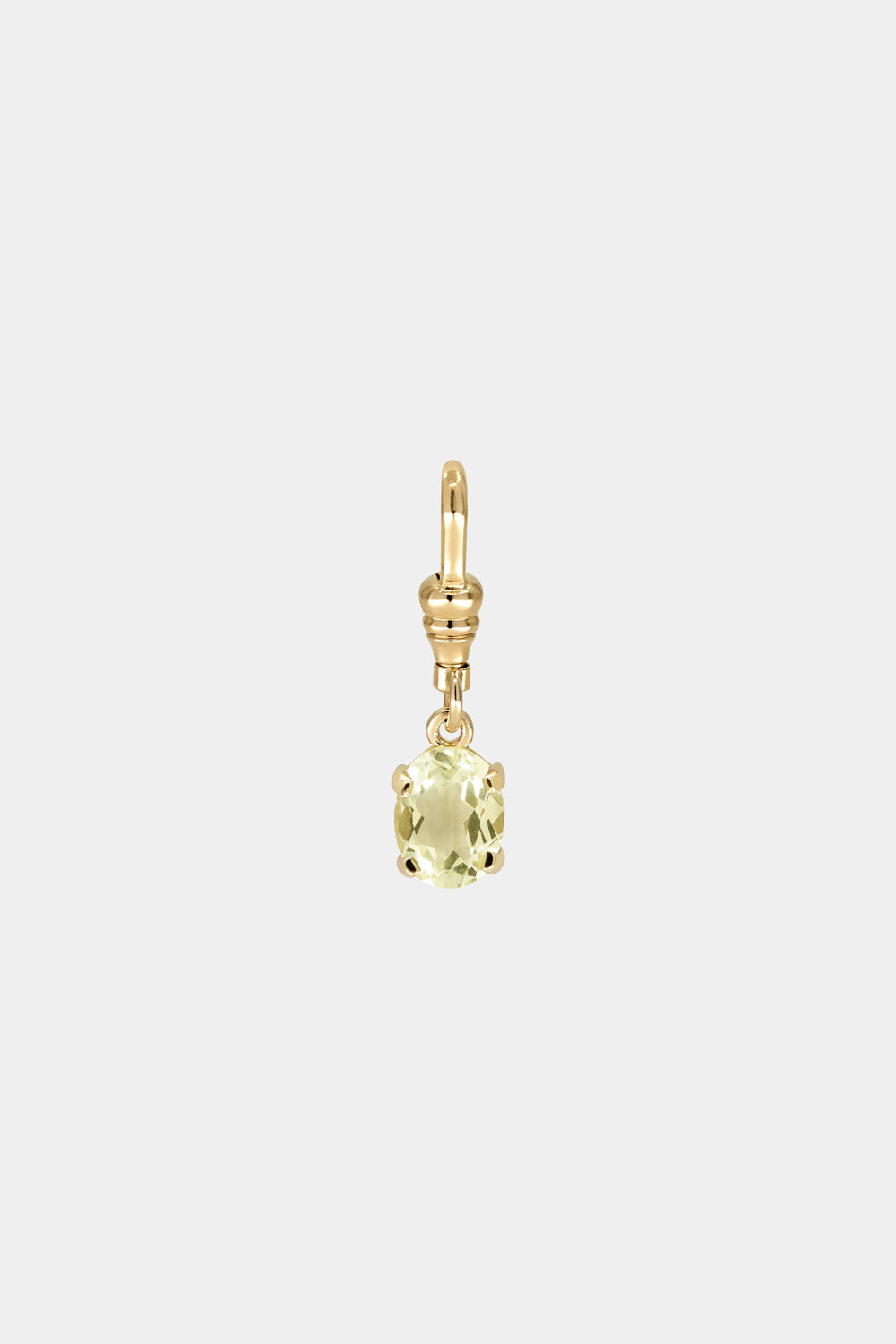 Oval Lemon Quartz Attachment | 9K Yellow Gold