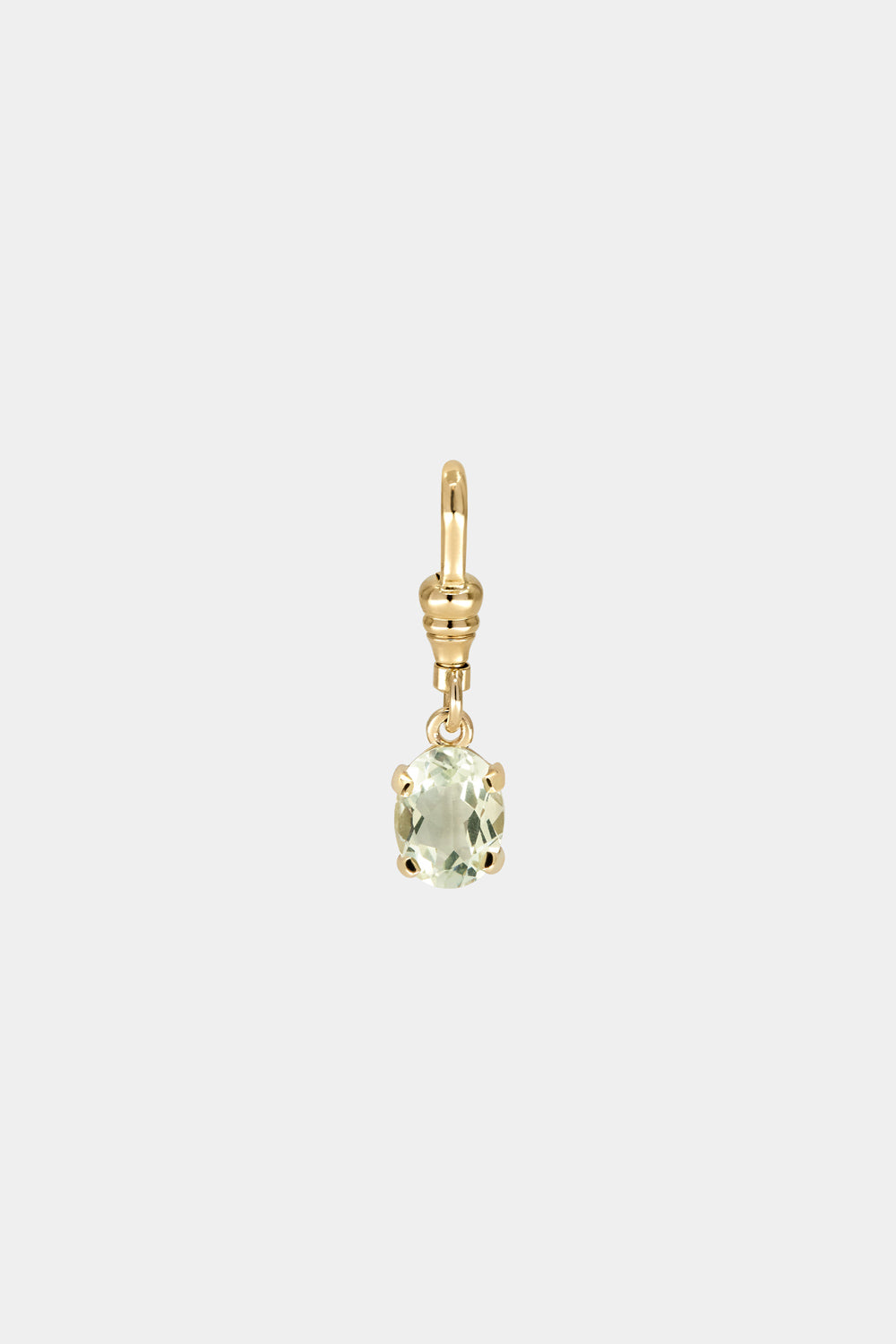 Oval Mint Quartz Attachment | 9K Yellow Gold