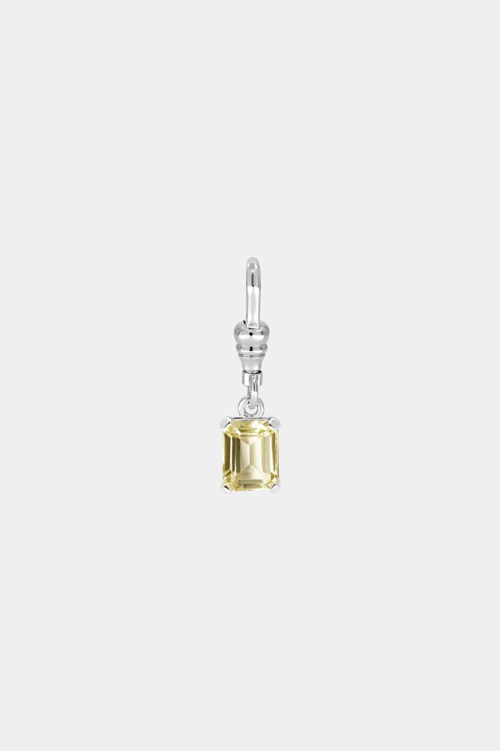 Rectangle Lemon Quartz Attachment | Silver