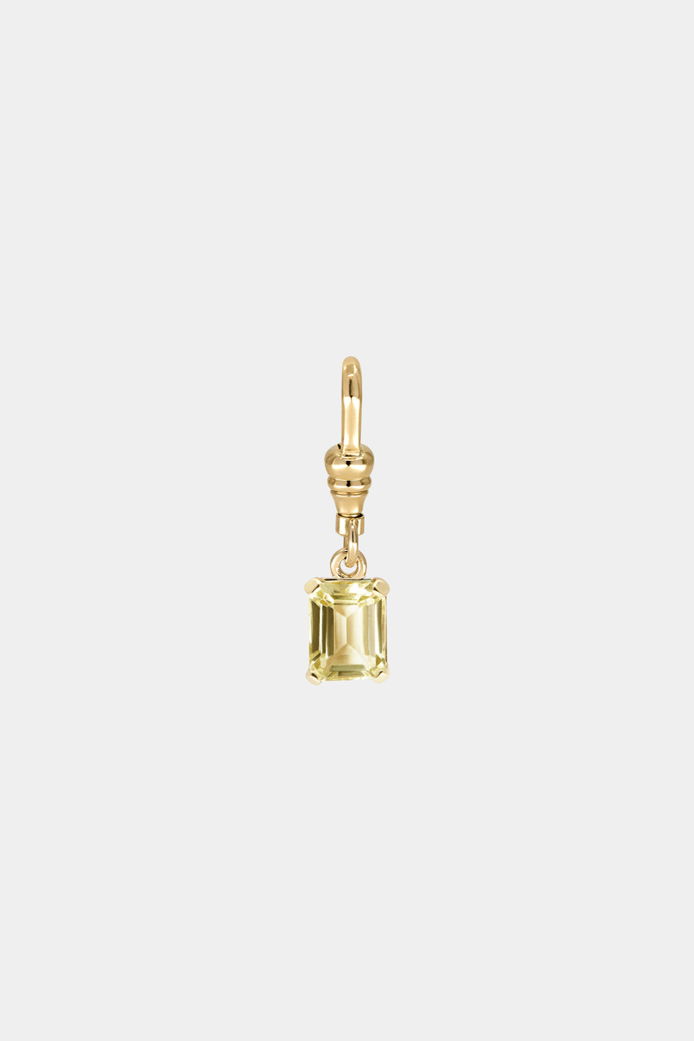 Rectangle Lemon Quartz Attachment | 9K Yellow Gold