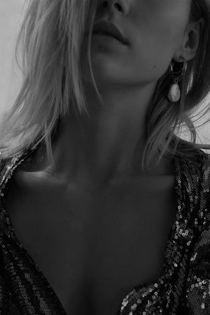 Lindsey Earrings with Keshi Pearls | Silver | Natasha Schweitzer