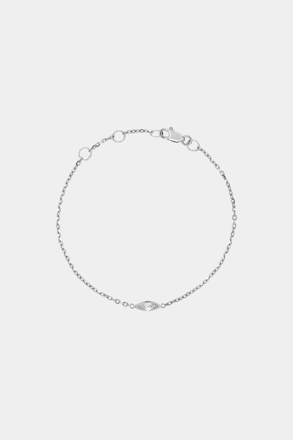 Mini Marquise Diamond Bracelet | 9K White Gold| Natasha Schweitzer