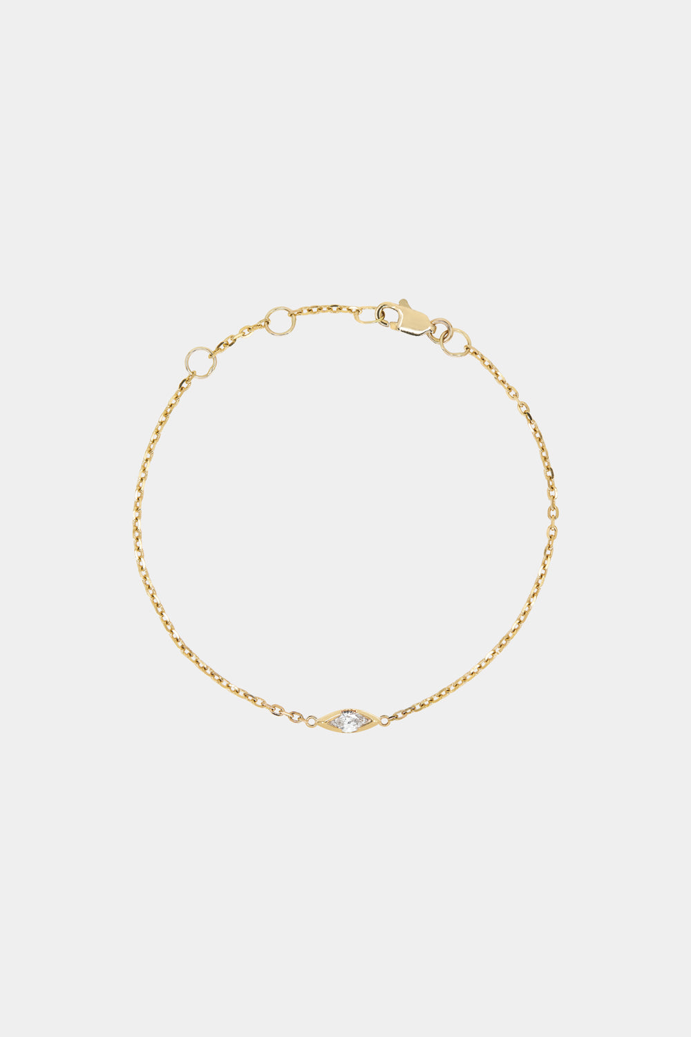 Mini Marquise Diamond Bracelet | 9K Yellow or Rose Gold