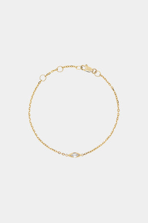 Mini Marquise Diamond Bracelet | 9K Yellow or Rose Gold | Natasha Schweitzer