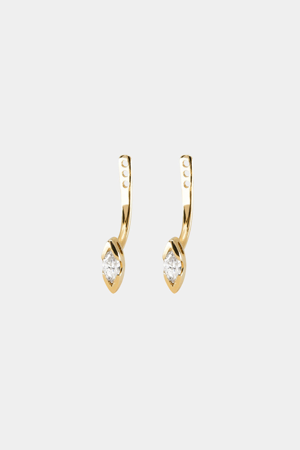 Marquise Diamond Ear Jacket Drops | Gold